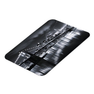 Magnet Flexible Coucher de New York Pont de Brooklyn Monochrome Nu