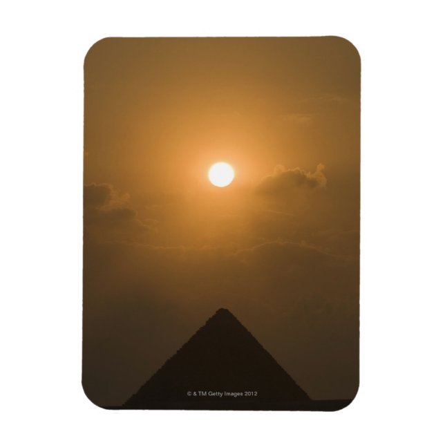 Magnet Flexible Coucher de soleil au-dessus de la Grande Pyramide (Vertical)