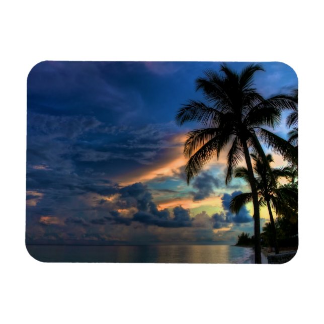 Magnet Flexible Coucher de soleil dans le paradis tropical des Bah (Horizontal)
