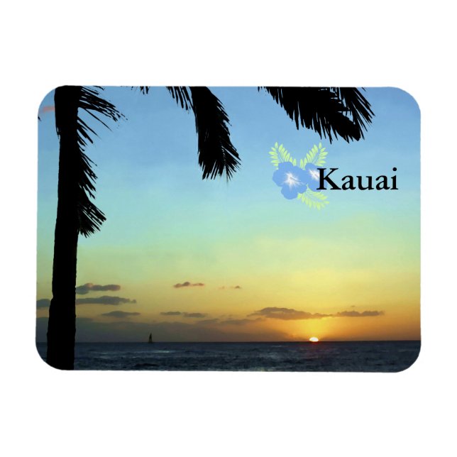 Magnet Flexible Coucher de soleil de Kauai (Horizontal)