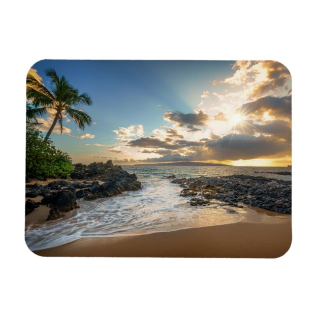 Magnet Flexible Coucher de soleil de Makena Beach Cove (Horizontal)