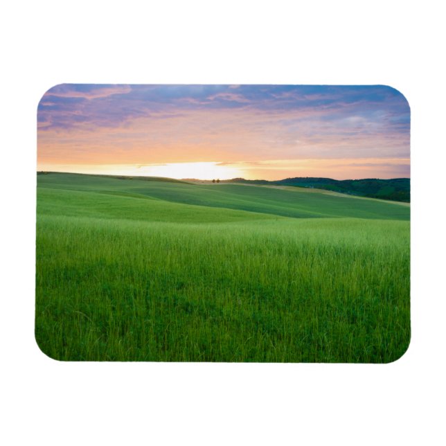 Magnet Flexible Coucher de soleil en Toscane aimant photo (Horizontal)