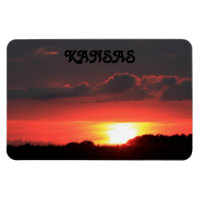 Coucher de soleil Kansas avec nuages magnétique fl
