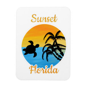 Magnet Flexible Coucher de soleil mignon en Floride
