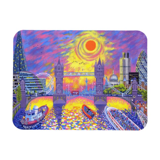 Magnet Flexible Coucher De Soleil : Piscine De Londres 2013 (Horizontal)