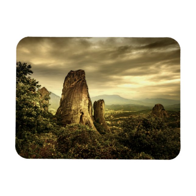 Magnet Flexible Coucher de soleil rock en Grèce (Horizontal)