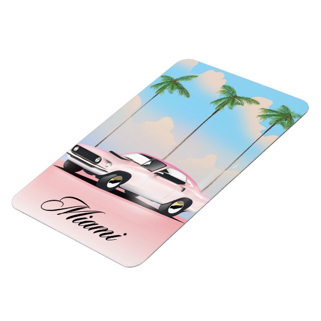Magnet Flexible Coucher de soleil rose à Miami (Côté Gauche)