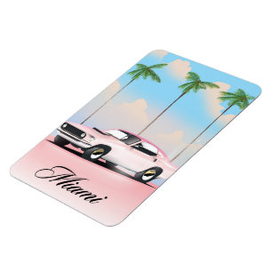 Magnet Flexible Coucher de soleil rose de Miami