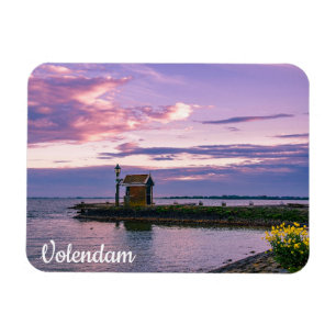Magnet Flexible Coucher de soleil rose sur le lac