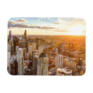 Magnet Flexible Coucher De Soleil Sur Chicago