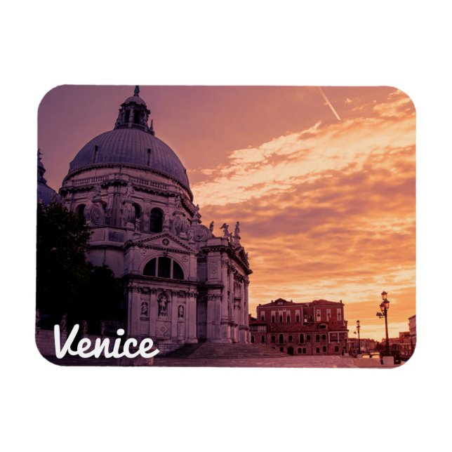 Magnet Flexible Coucher de soleil sur la basilique de Venise (Horizontal)