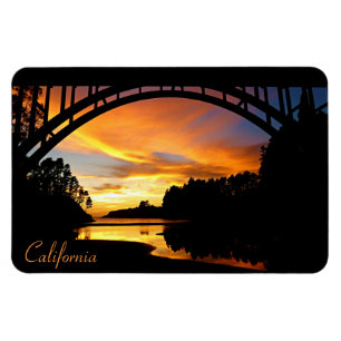 Magnet Flexible Coucher de soleil sur la côte d'Orange en Californ