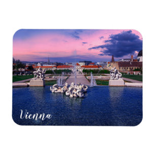 Magnet Flexible Coucher de soleil sur la fontaine de Vienne