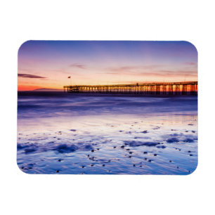 Magnet Flexible Coucher De Soleil Sur La Plage De Ventura Pier