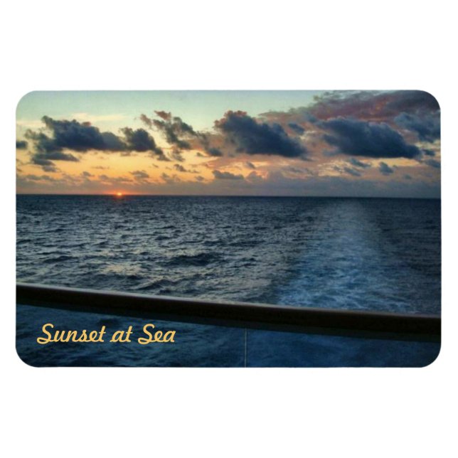 Magnet Flexible Coucher de soleil sur l'aimant Premium Sea Custom (Horizontal)