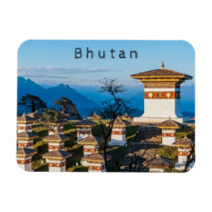 Magnet Flexible Coucher de soleil sur le col de Dochula - Bhoutan,