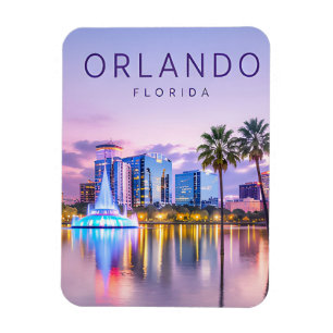 Magnet Flexible Coucher de soleil sur le lac avec la skyline d'Orl