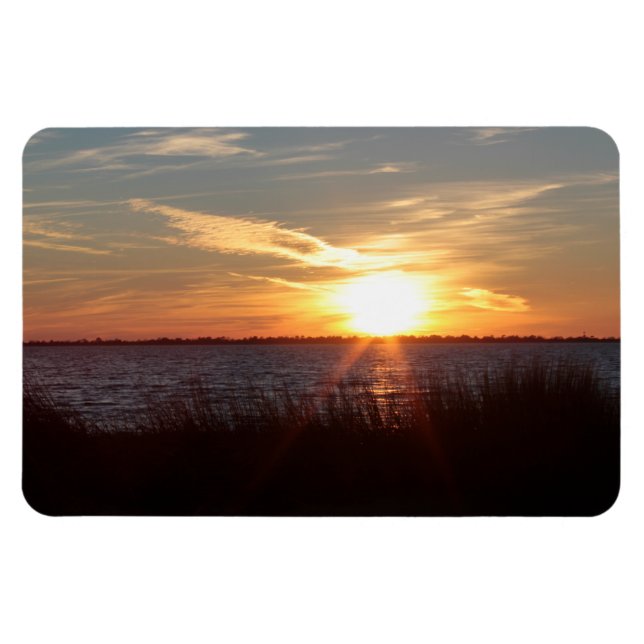 Magnet Flexible Coucher de soleil sur l'île de Chincoteague. (Horizontal)