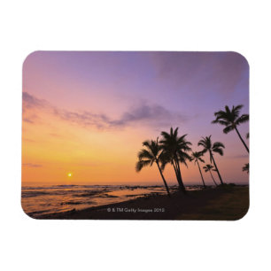 Magnet Flexible Coucher du soleil sur la baie de Kahaluu dans