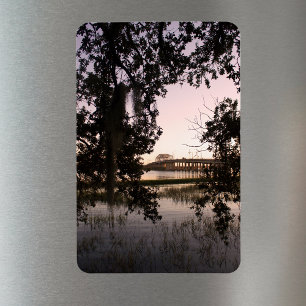 Magnet Flexible Coucher du soleil sur Woods Memorial Bridge Beaufo