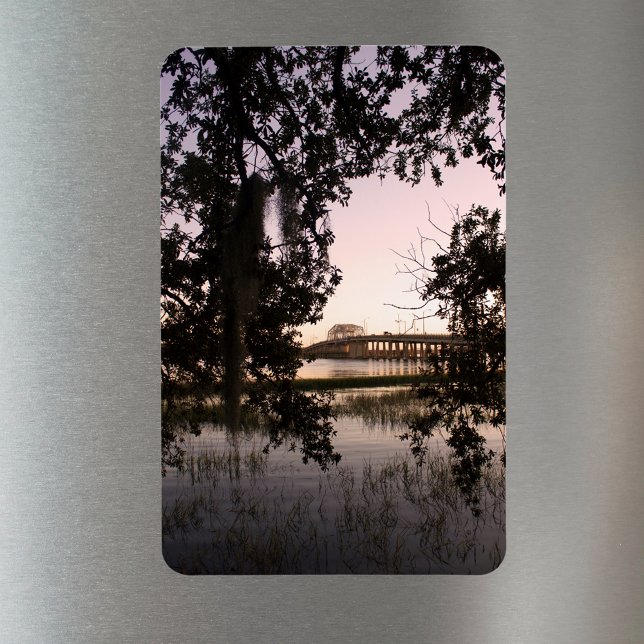 Magnet Flexible Coucher du soleil sur Woods Memorial Bridge Beaufo (Créateur téléchargé)