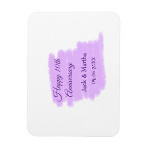 Magnet Flexible Couleur d'eau violet éclaboussure moderne 10e anni
