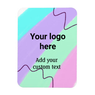 Magnet Flexible Couleur pastel simple ajoutez votre logo texte per