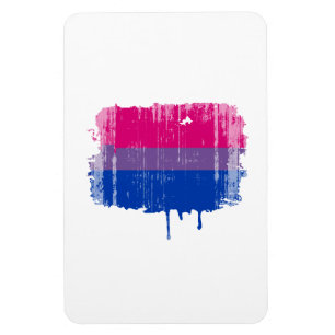 Magnet Flexible Couleurs bisexuelles de fierté affligées