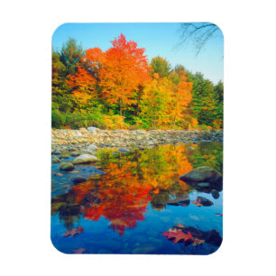 Magnet Flexible Couleurs d'automne se reflétant dans un ruisseau d