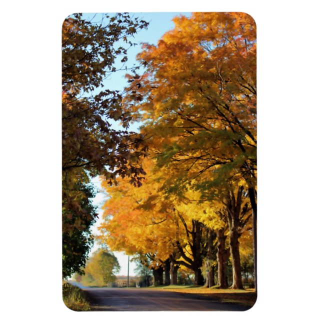 Magnet Flexible Couleurs d'automne sur Country Road (Vertical)