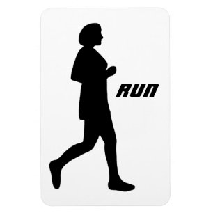 Magnet Flexible Coupe de coureur de peinture Silhouette féminine n