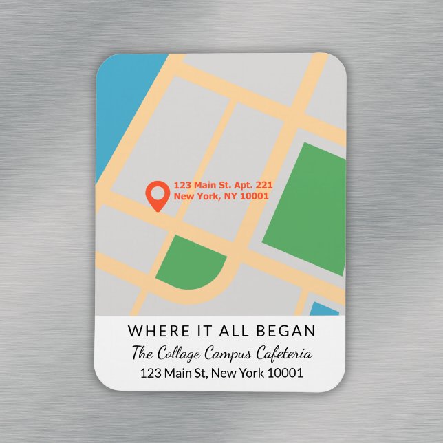 Magnet Flexible Couple Anniversaire Garder Où Tout A Commencé Cart (Couple Anniversary Keepsake Where It All Began Map Magnet
)