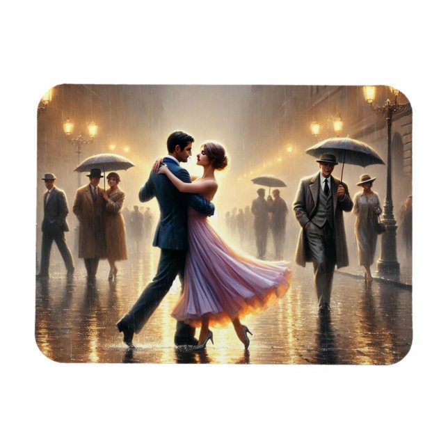 Magnet Flexible Couple dansant sous la pluie (Horizontal)