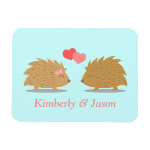 Magnet Flexible Couple de hérissons mignons amoureux