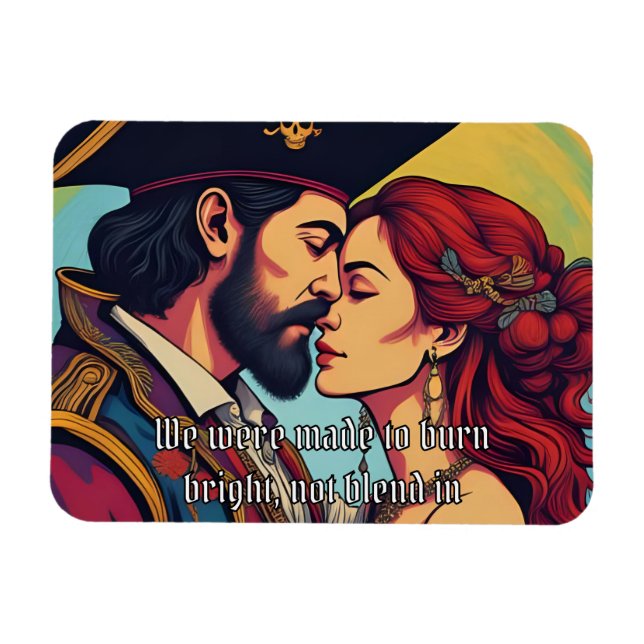 Magnet Flexible Couple de Pirates Psychedéliques – Romance Audacie (Horizontal)
