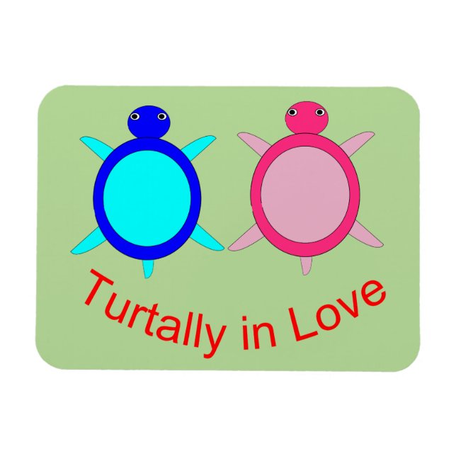 Magnet Flexible Couple de tortue mignonne (Horizontal)