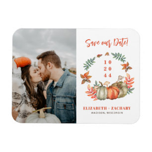 Magnet Flexible Couple Photo Mariage de automne d'automne Enregist