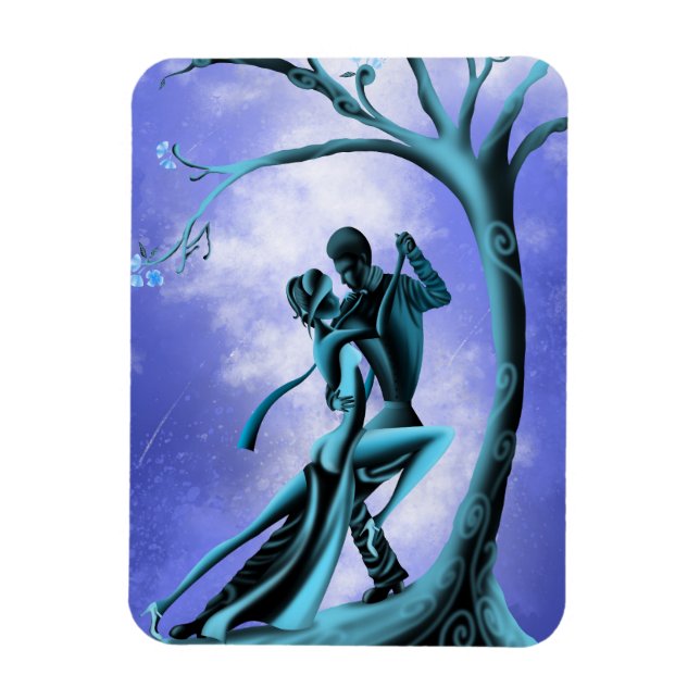 Magnet Flexible Couple romantique danse le tango  (Vertical)
