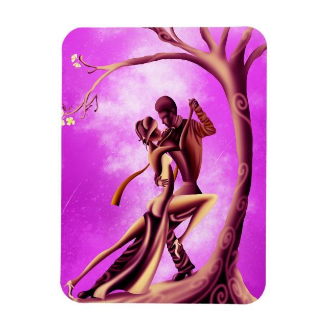 Magnet Flexible Couple romantique danse le tango  (Vertical)
