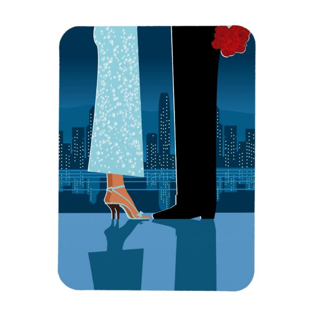 Magnet Flexible Couple romantique en ville (Vertical)