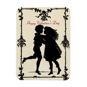 Magnet Flexible Couple vintage en silhouette