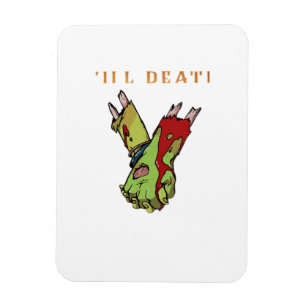 Magnet Flexible Couple Zombie Jusqu'À La Mort Faire Partie Classiq