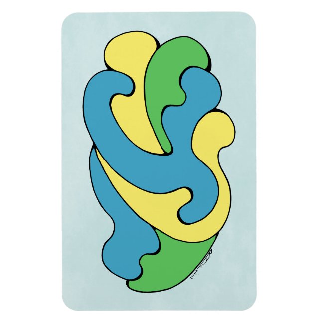 Magnet Flexible Courbes d'insertion (Jaune, Bleu, Vert) (Vertical)