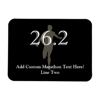Magnet Flexible Coureur de marathon personnalisé 26.2 Keepsaké