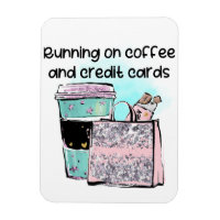 Courir sur le café et les cartes de crédit