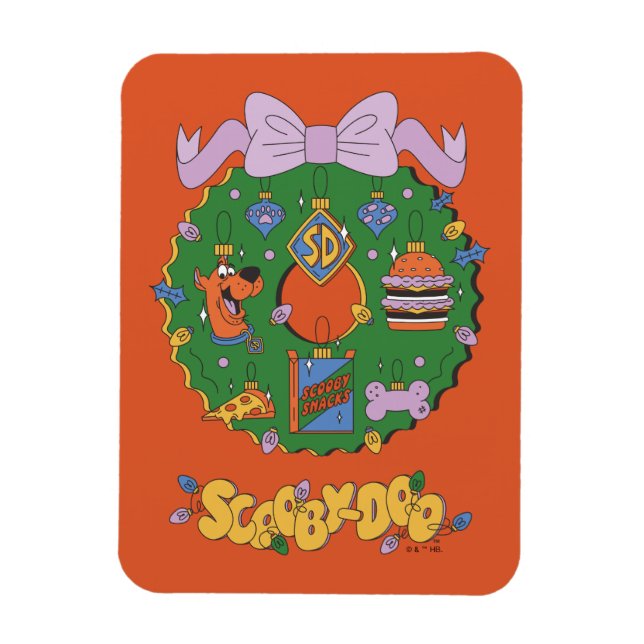 Magnet Flexible Couronne graphique de friandises de Noël de Scooby (Vertical)