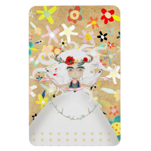 Magnet Flexible Couronne Princesse Fleurs Guirlande
