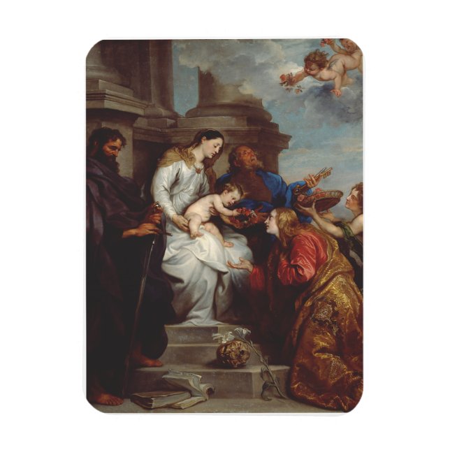 Magnet Flexible Couronnement de sainte Rosalie par Antoine van Dyc (Vertical)