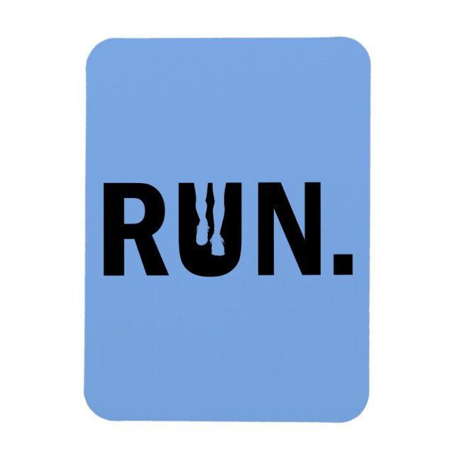 Magnet Flexible Course de silhouette pour le marathon de coureur (Vertical)