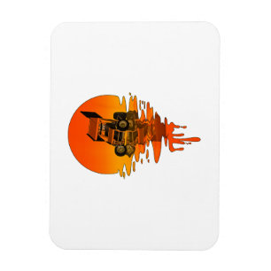 Magnet Flexible Course de voitures de sprint de style rétro vintag